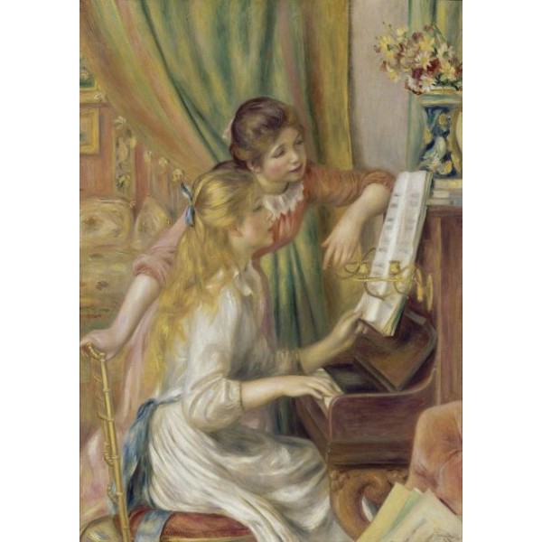 Młode kobiety przy fortepianie, Renoir Auguste, 1892 (1000el.) - Sklep Art Puzzle